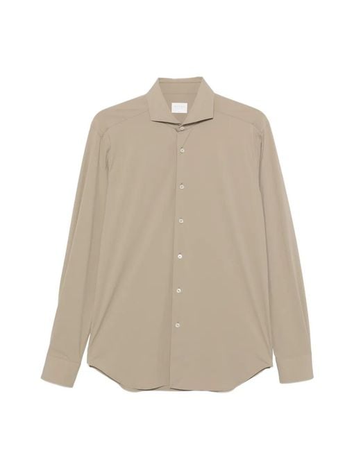 Xacus Natural Spread-Collar Long-Sleeve Shirt for men