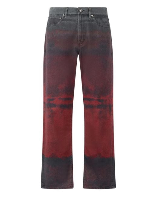 Roberto Cavalli Red Dyed-Effect Jeans for men