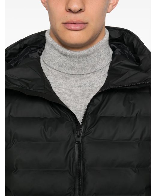 Rains Black Lohja Puffer Jacket for men