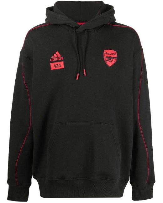 adidas Arsenal X 424 Hoodie in Black for Men Lyst