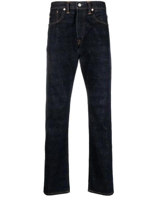 RRL Blue Slim-Cut Five-Pocket Jeans for men