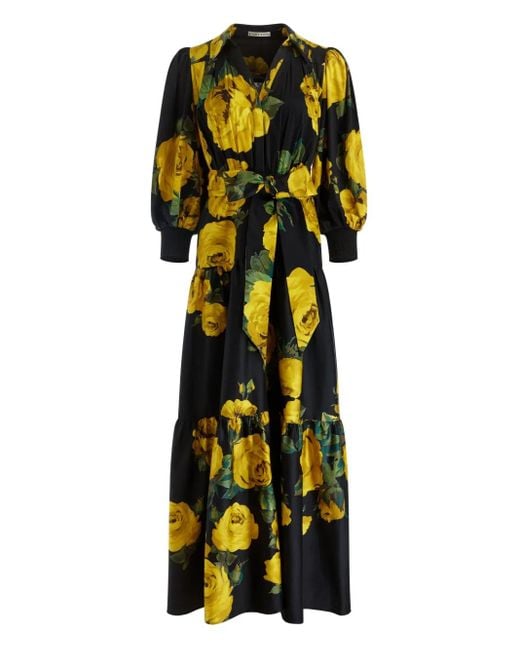 Alice + Olivia Cora Gelaagde Blousejurk in het Black