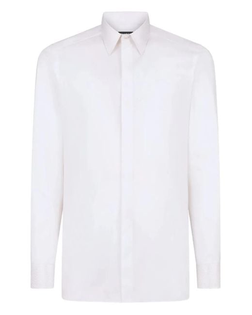 Tom Ford Men's White Dotted Shirt