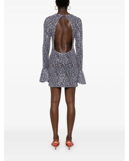 ROTATE BIRGER CHRISTENSEN Blue Sequinned Mini Dress