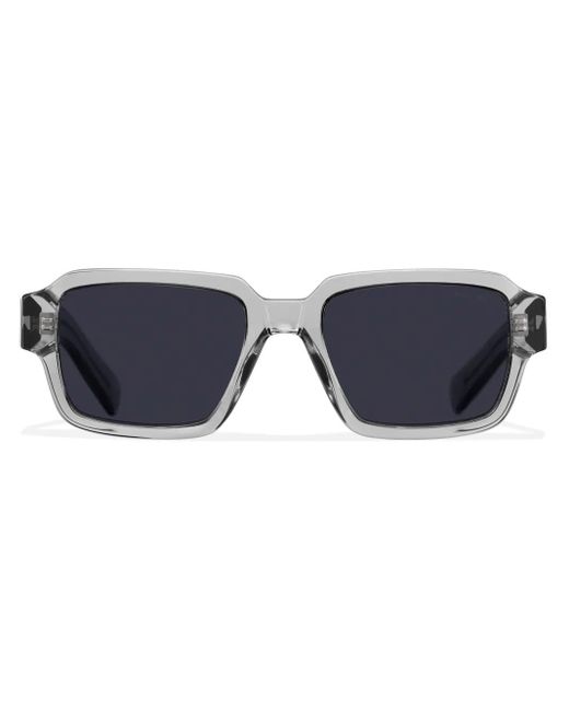Prada Blue Logo-Detail Rectangle-Frame Sunglasses for men