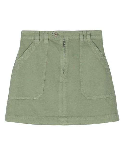 A.P.C. Green Sarah Denim Mini Skirt