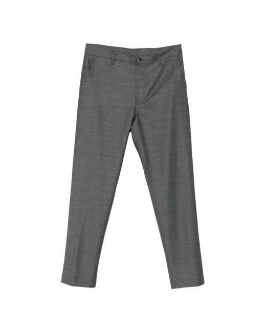 Canali Gray Button-Fastening Trousers for men