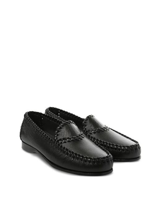 Hereu Black Braided Loafers