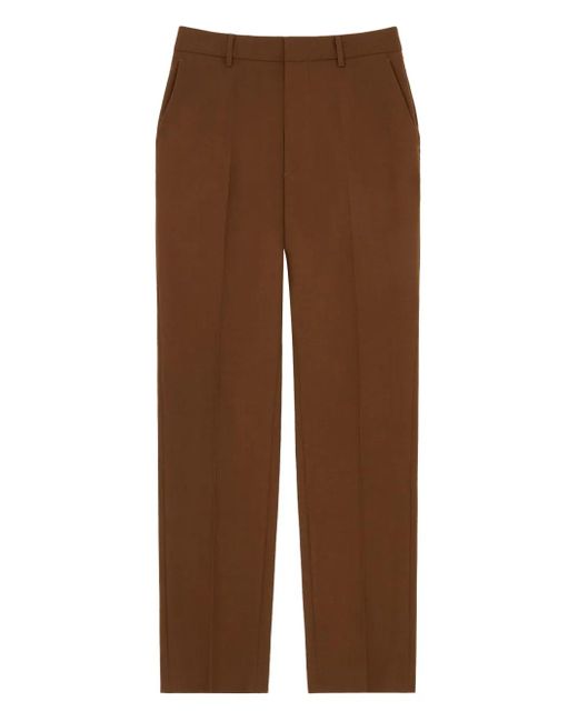 MM6 by Maison Margiela Brown Creased Wool Trousers for men