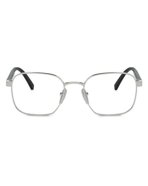 Prada Brille Mit Eckigem Gestell in Metallic für Herren