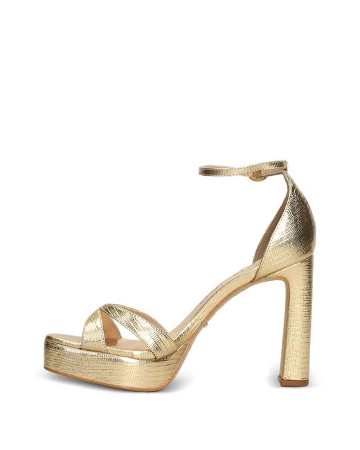 Werner Metallic Sandales Plateforme À Effet Peau De Lézard