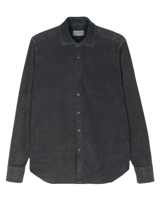 Tintoria Mattei 954 Black Corduroy Shirt for men