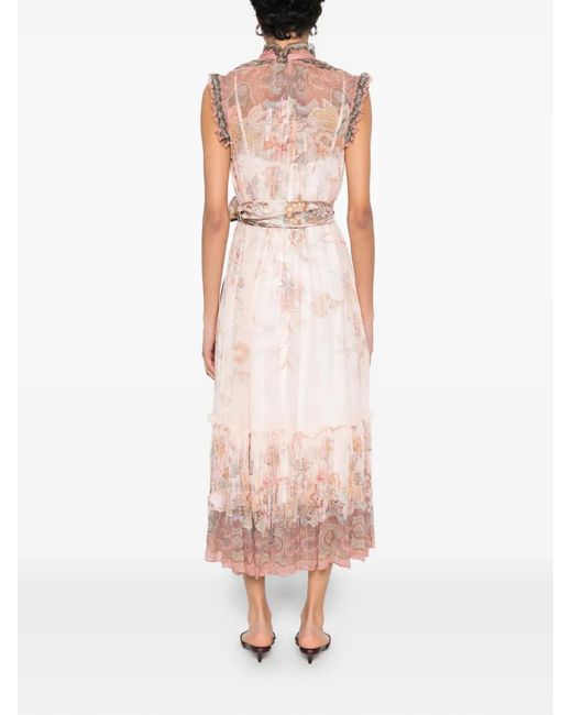 Zimmermann Pink "Alchemy" Flutter Dress