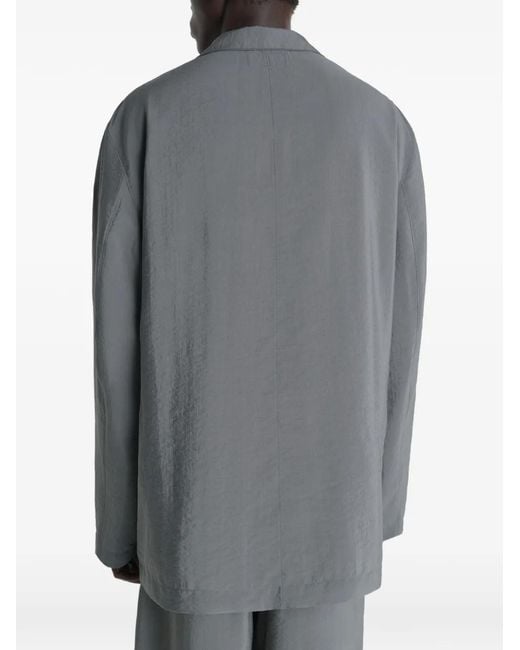 Lemaire Gray Soft Double Breasted Jacket for men
