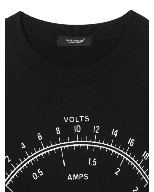 Undercover Black Voltmeter-Print Sweatshirt for men