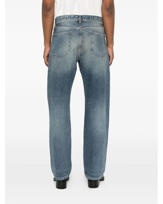 HTC Blue Stud-Embellishment Jeans for men