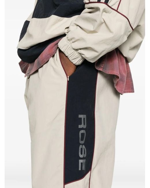 Martine Rose White Side-Stripe Elasticated Track Pants for men