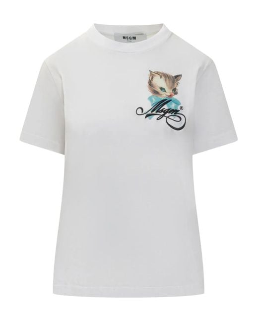 MSGM White T-Shirt