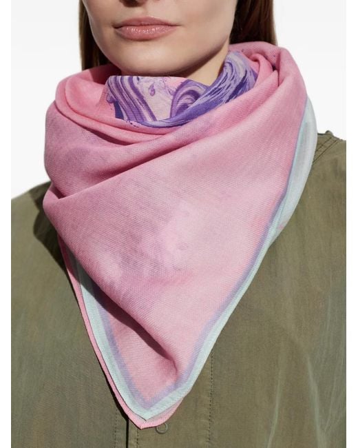 Versace Jeans Couture Pink Print Scarf