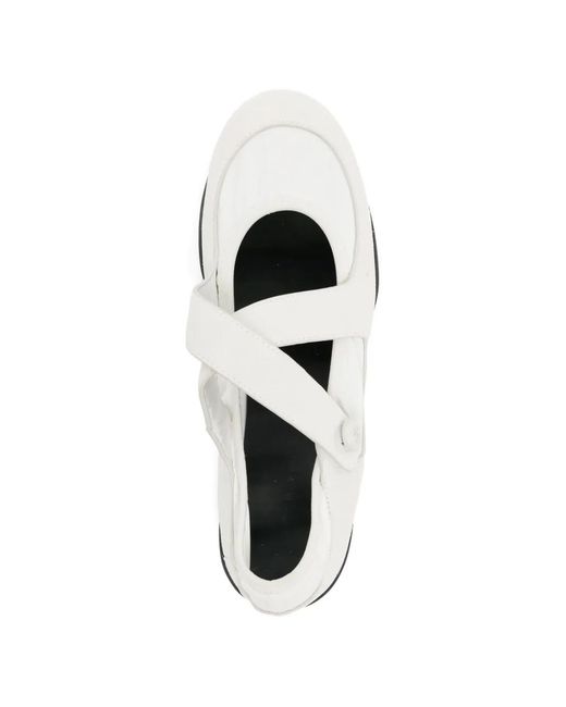 Tory Burch White Romy Sport Mary Jane Flats