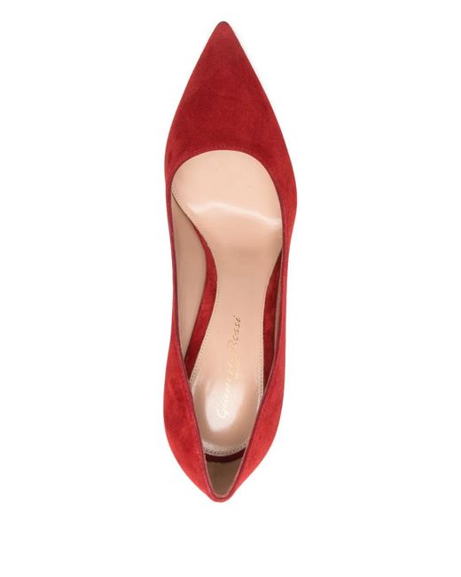 Gianvito Rossi Red Pointed-Toe Pumps