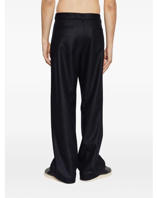 Jil Sander Blue Wool Trousers for men