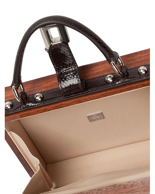 Dolce & Gabbana Brown Dolce Box Radio Top-handle Bag