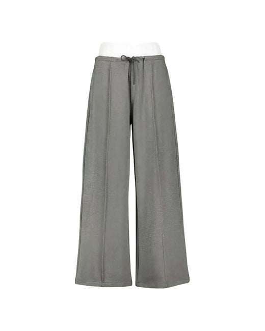 ELEH Gray Wide-Leg Panelled Trousers