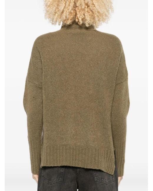 Pinko Green High-Neck Sweater