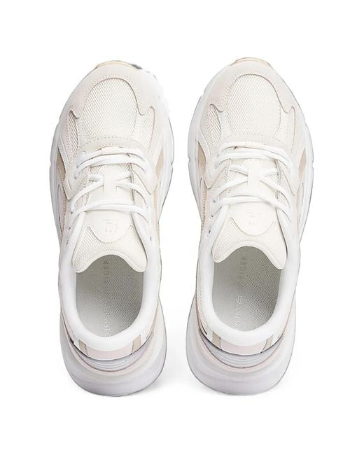Baskets À Patch Logo Tommy Hilfiger en coloris White