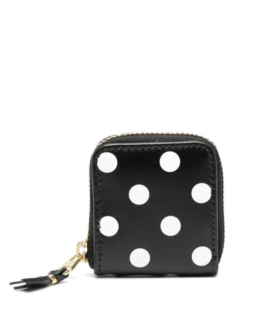 Comme des Garçons Black Bold-Dot Pattern Leather Wallet
