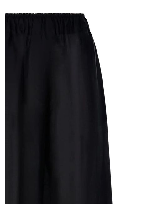 Thelatest Black Pantalon Dora À Taille Élastique