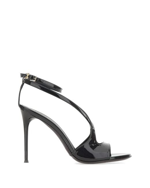 Sergio Levantesi Black Rebel6 Crossed-Strap Sandals