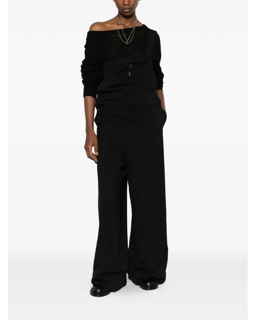 Isabel Benenato Black Button Zip Jumpsuit
