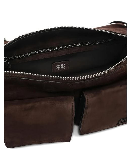 Miu Miu Black Utilitaire Shoulder Bag