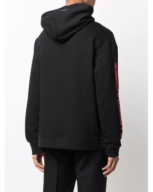 Sudadera con motivo Synchronicity y capucha Raf Simons de hombre de color Black