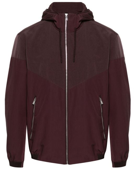 Boss Purple Panelled Hooded Jacket for men