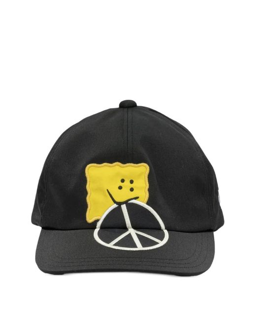 Kapital Black Chino Peckish Peace Baseball Cap for men