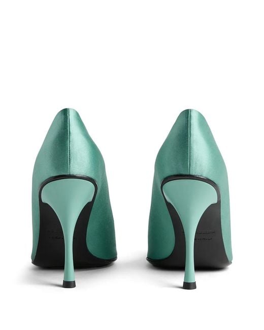 DSquared² Green D2 Crystal Satin Pumps