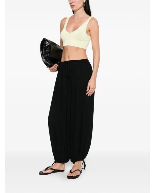 ALPHATAURI Natural V-Neck Ribbed Top