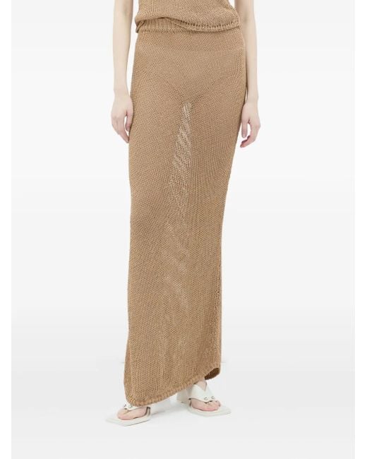 AYA MUSE Natural Sheer Maxi Skirt