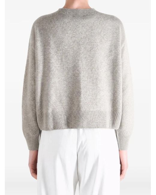 Margaret Howell White Button-Up Knitted Cardigan