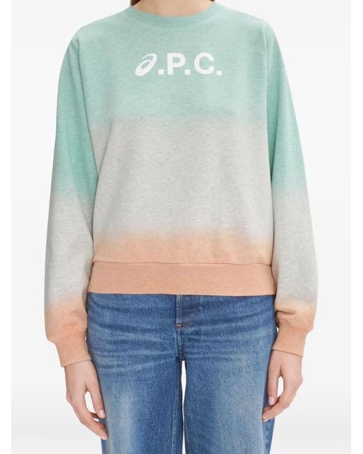 A.P.C. Blue Stone Dip Dye Sweatshirt for men