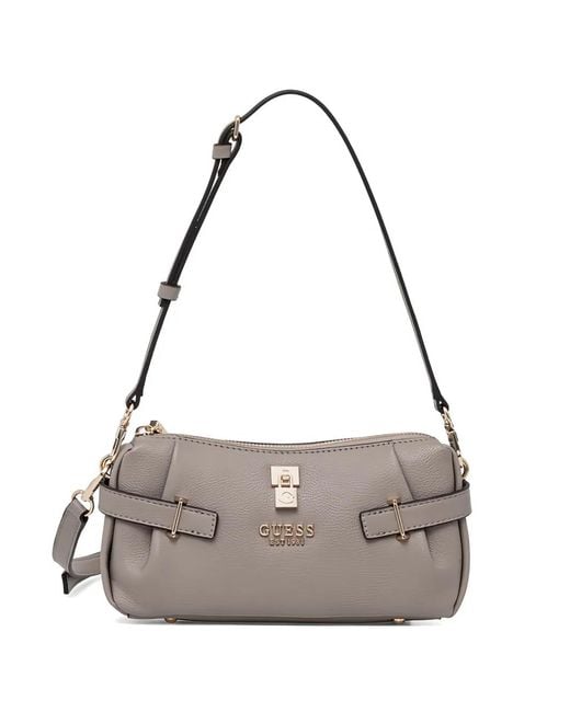 Guess Gray Logo Shoulder Bag