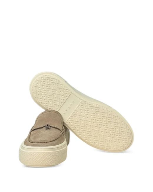 Hogan White Crosswind Platform Loafers