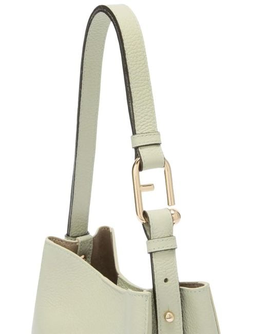 Furla Natural Mini Nuvola Buckle-Fastening Leather Bucket Bag