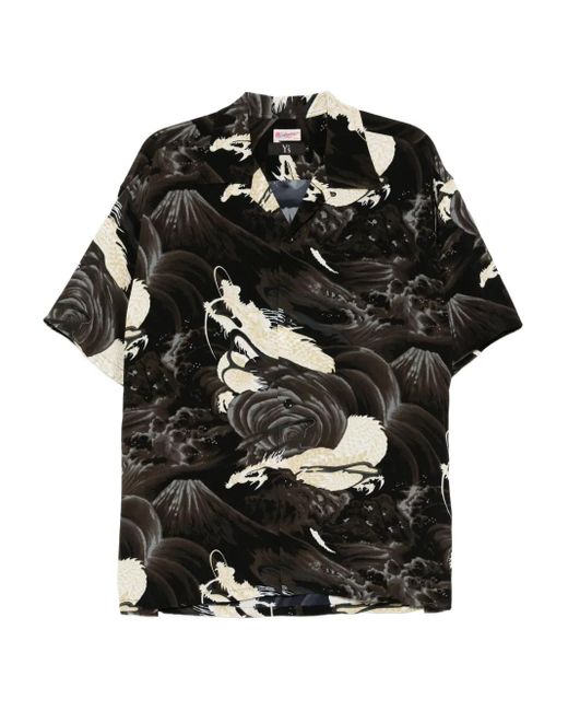 Camisa Aloha Y's Yohji Yamamoto de hombre de color Black