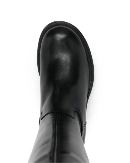 DIESEL Black D-Hammer-Leather Knee-High Boots