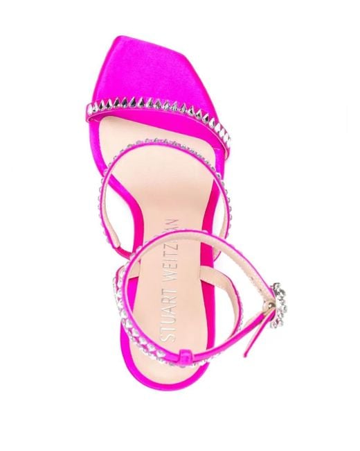 Stuart Weitzman Pink Crystal-Embellished 115Mm Pumps