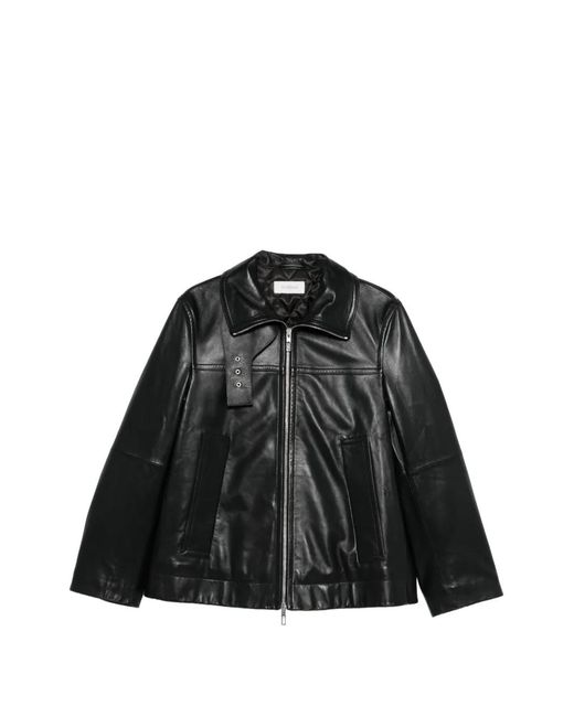 Sportmax Black Leather Jacket